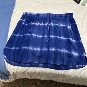 Merona Blue and White Mini Skirt